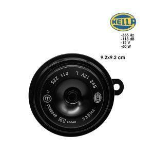 BOCINA P/CARRO PLATO 12 V  60W 103DB 92MM TONO BAJO HELLA