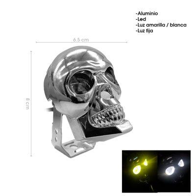 NEBLINERA CALAVERA PLATEADA LED 60W DUALCOLOR 65X95X55MM  JR-SKUL-60W -S
