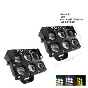 NEBLINERA 6 LED 60W 98X74X37MM FIJO/FLASH DUAL COLOR  JR-MT46C -90W