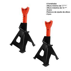 JACK STAND 6 TONELADAS NEGRO 2 PCS 82262-6TON