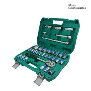 RATCHET C/ SOCKETS 1/2 32 PCS BLUE BELT CAJA PLASTICA 73050