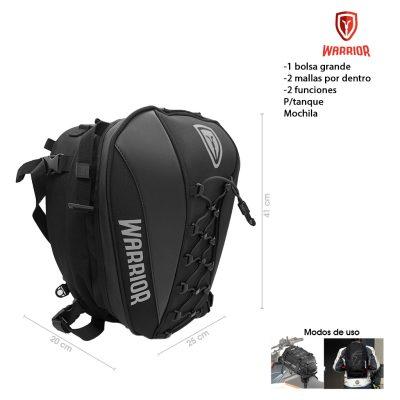 BOLSO ORGANIZADOR P/ MOTO  PARA PARRILLA GRIS