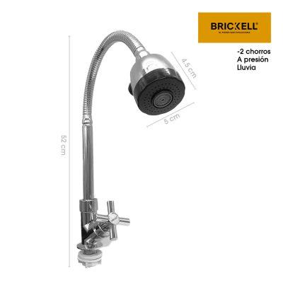 LLAVE DE LAVAPLATOS 1/2 SENCILLA FLEXIBLE BK-1782 CROMADO