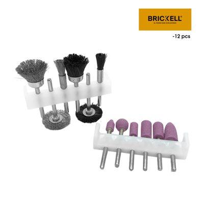 FRESAS Y CEPILLOS P/TALADRO  12 PCS  BRIKELL BK-2573
