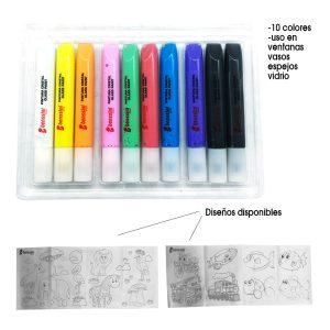 PINTURA  P/VIDRIO 10 COLORES BS-1622