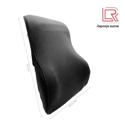RESPALDO LUMBAR  P/CARRO NEGRO FUNDA LAVABLE ESPONJA LF-4806-N