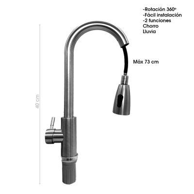 LLAVE DE LAVAPLATOS 1/2 SENCILLA FLEXIBLE ALUMINIO P-11647