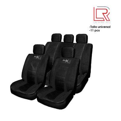 FUNDAS P/ASIENTO CARRO NEGRO 11 PCS T21621BK