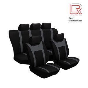 FUNDA P/ASIENTO NEGRO/GRIS 9 PCS T25282GR