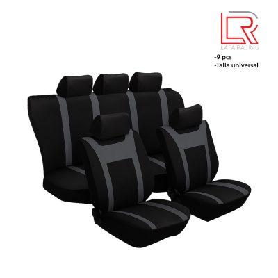 FUNDA P/ASIENTO NEGRO/GRIS 9 PCS T25282GR