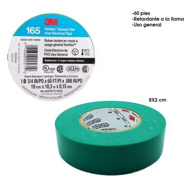 CINTA AISLANTE VERDE TEMPLEX 3M 3/4 X 60 PIES