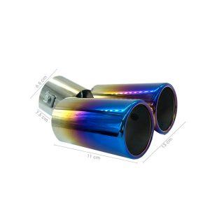 PUNTA DE ESCAPE DOBLE TORNASOL RECTA 63MM YKMF-002