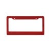 porta placa fibra carbono color rojo para carro color liso