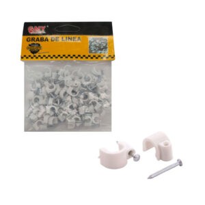 GRAPAS PLASTICAS 6MM BLANCA 367-10