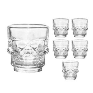VASO DE VIDRIO CALAVERA WISQUERO 6 PCS 10OZ 9X8CM