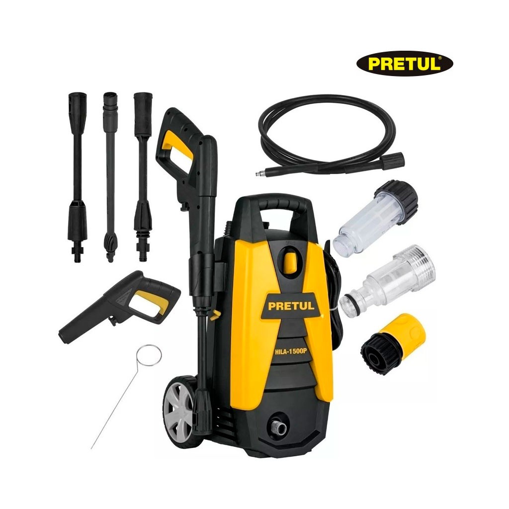 HIDROLAVADORA VERTICAL 1400W 11A 1500PSI DOBLE FILTRO