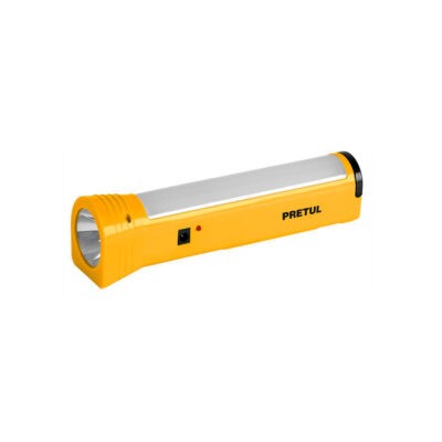 LINTERNA RECARGABLE 2/1 LED PRETUL 100LM