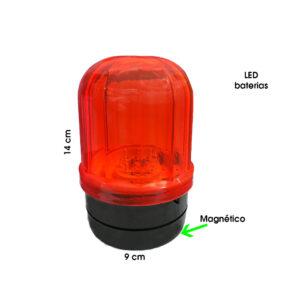 LAMPARA TAMALERA LED ROJA 27125R BATERIA D