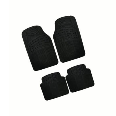 ALFOMBRA DE HULE P/CARRO  4 PCS NEGRA 325-2 JD0026