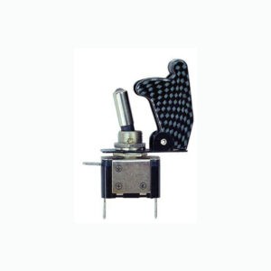 SWITCH C/ LUZ AZUL FORRO CARBON MISSILE 20A-12V