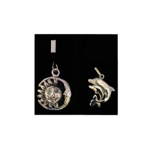 ADORNO METALICO C/LUZ DELFIN 35730