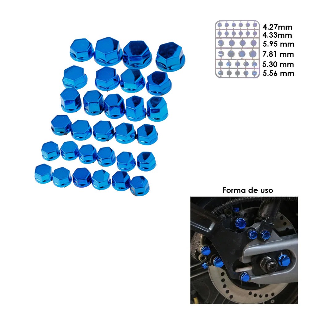 Tapones para tuercas de moto