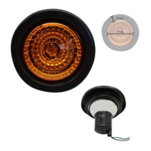 LAMPARA CIRCULAR AMBAR TIPO EURO 1 FILAMENTO