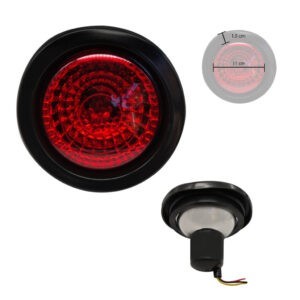 LAMPARA CIRCULAR ROJO TIPO EURO 2 FILAMENTOS