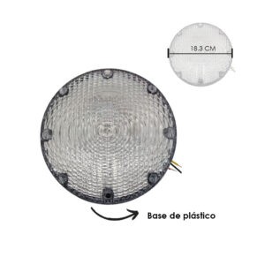 LAMPARA P/BUS REDONDA CLEAR BASE PLASTIC 4-34P-6