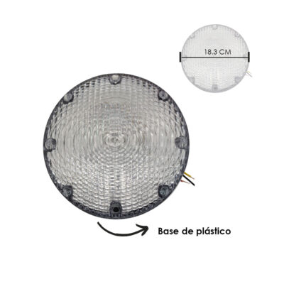 LAMPARA P/BUS REDONDA CLEAR BASE PLASTIC 4-34P-6