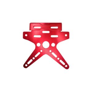 PORTA PLACA MOTO ALUMINIO MOTO ROJO