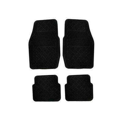 ALFOMBRA P/CARRO 4 PCS NEGRA/GRIS