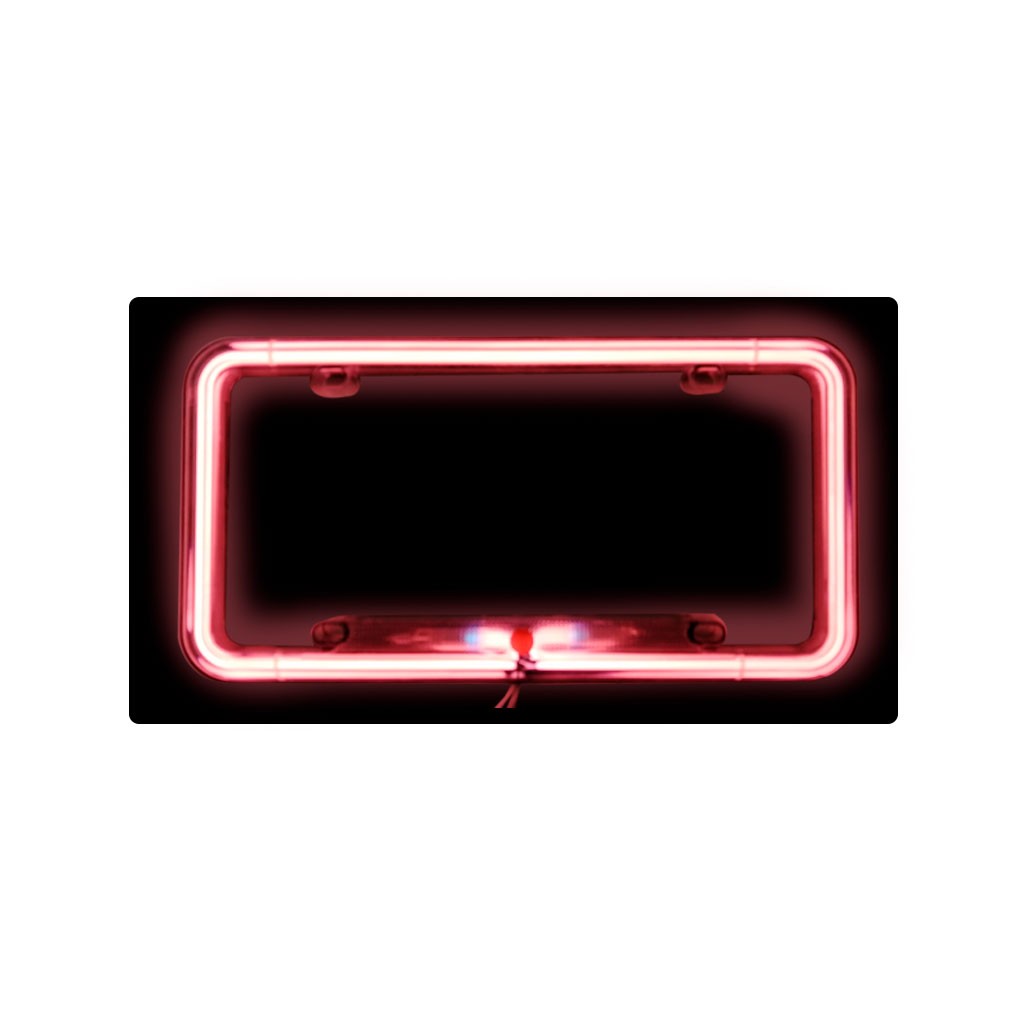 MARCO P/PLACA PARA CARRO NEON ROJO