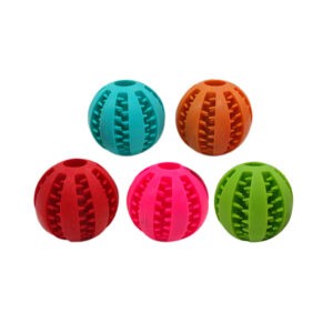 JUGUETE LIMPIADOR DE DIENTES P/PERRO  7 CM BOLA COLORES