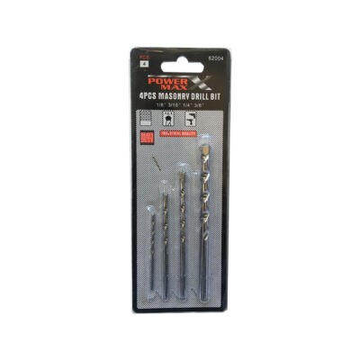 BROCAS P/CONCRETO 4 PCS 1/8 - 3/16 1/4 3/8 POWERM