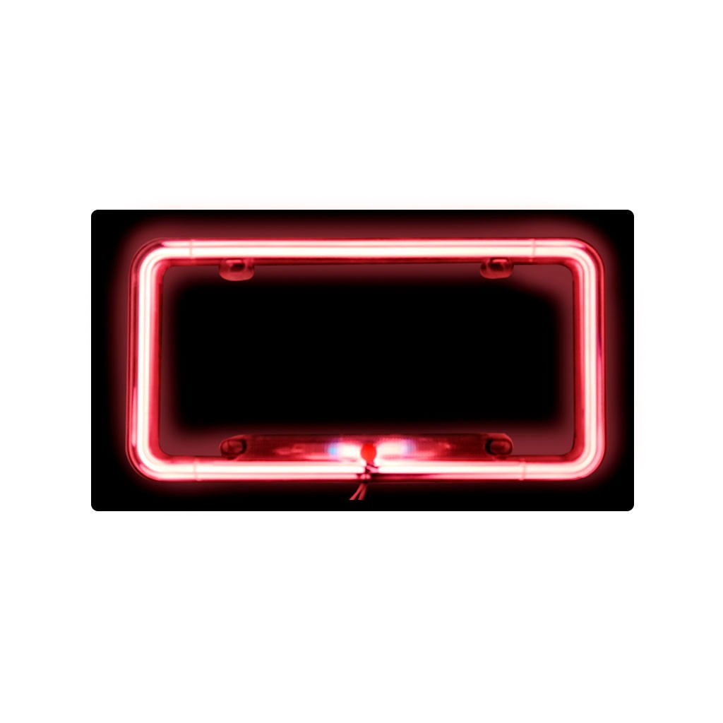 MARCO P/PLACA PARA CARRO NEON ROJO 645004RD
