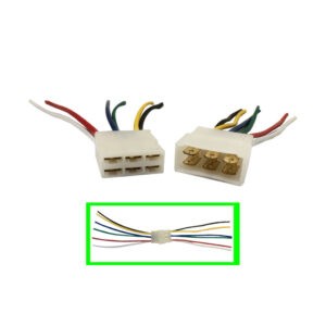 SOCKET ELECTRICO 6 PIN 14 GAUGE MACHO/HEMBRA