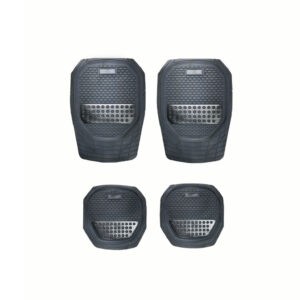 ALFOMBRA DE HULE C/ANTIDESLIZANTE 4 PCS GRIS