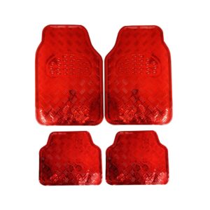 ALFOMBRA P/CARRO METALIZADA ROJA