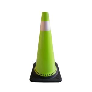CONO DE TRANSITO PVC 70 CM REFLE VERDE