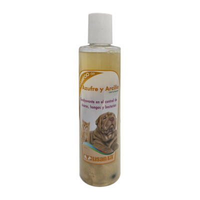 Shampoo de azufre y arcilla para perro y gato