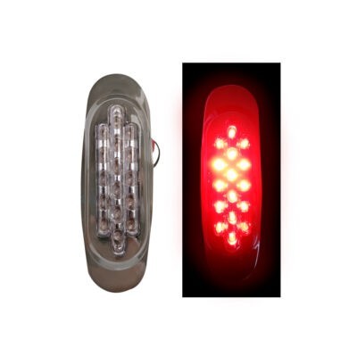 LAMPARA LED ROJO LENTE CRISTAL 8L142-14-6