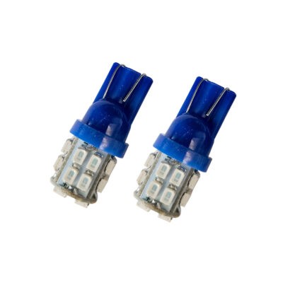 BOMBILLO 10 LED AZUL 2 PCS T10-3528-20