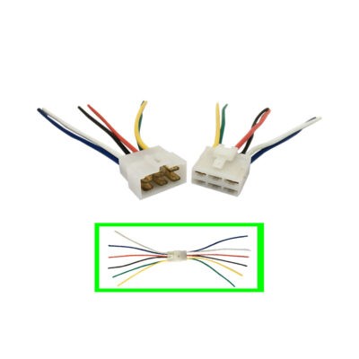 SOCKET ELECTRICO 6 PIN 14 GAUGE MACHO/HEMBRA