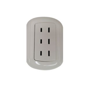 TOMACORRIENTE TRIPLE SOBREPONER 15A/125V BEIGE