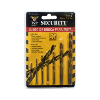 BROCAS P/METAL SECURITY 7 PCS A367-DR0707