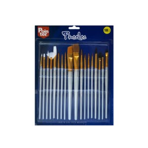 PINCELES ARTISTICOS 18 PCS AB-1702 PLASTICOS