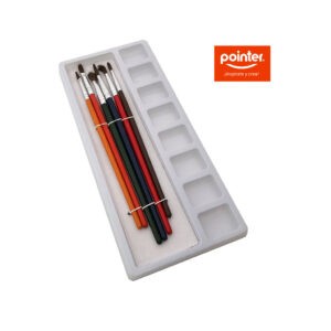PINCELES ARTISTICOS 6 PCS PALETA  20X9.5CM AB-17606