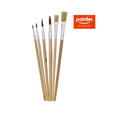 PINCELES ARTISTICOS 6 PCS AB-3598 MADERA