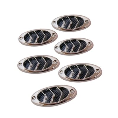 ENTRADA DE AIRE CROMO CARBON 6PCS